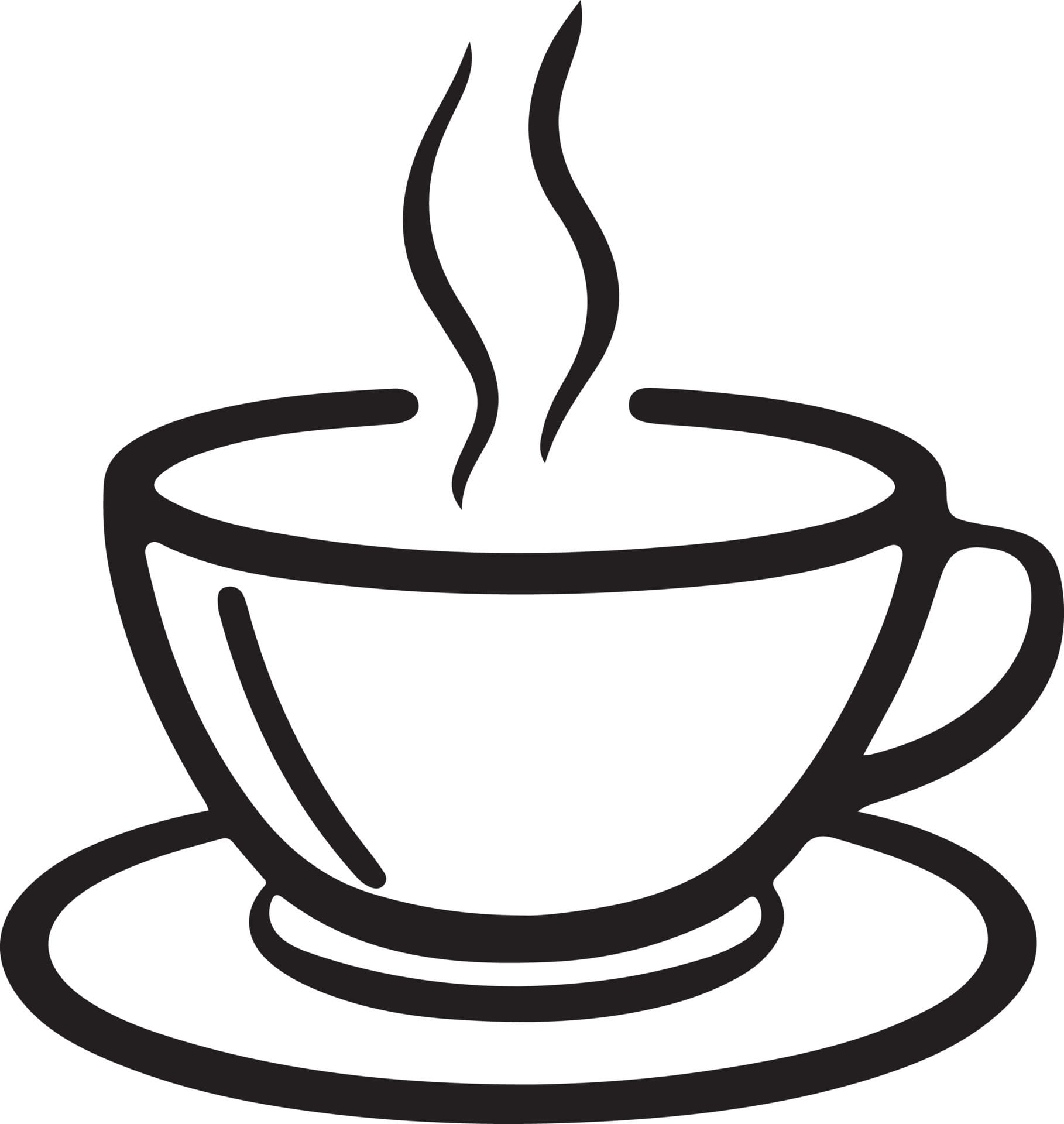minimalist-black-and-white-cup-of-tea-or-coffee-with-steam-vector